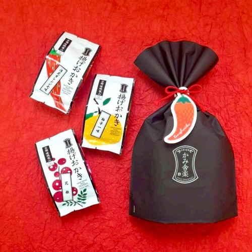 揚げおかき小袋詰合せ巾着 / Rice Cracker Drawstring Pouch