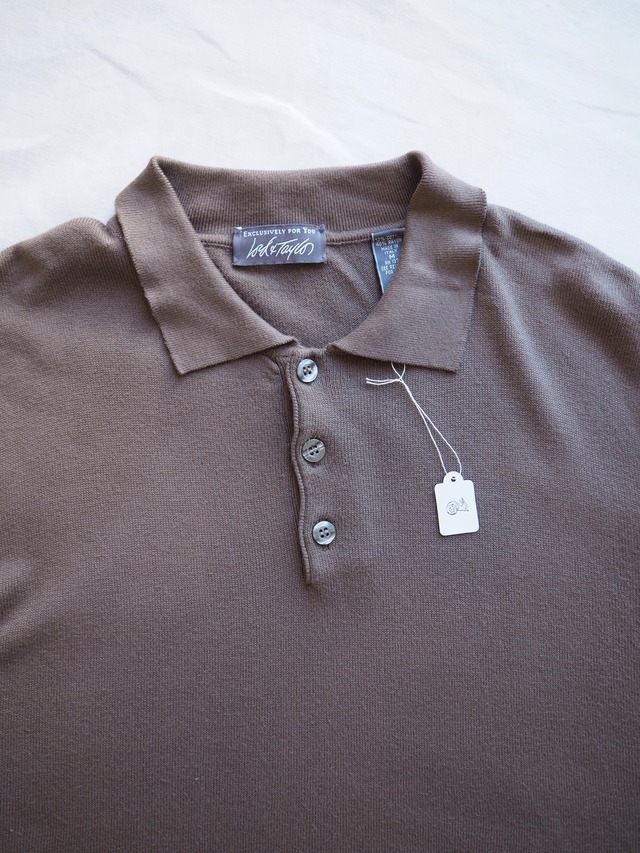 ITALY 1990’s cotton & rayon texture polo