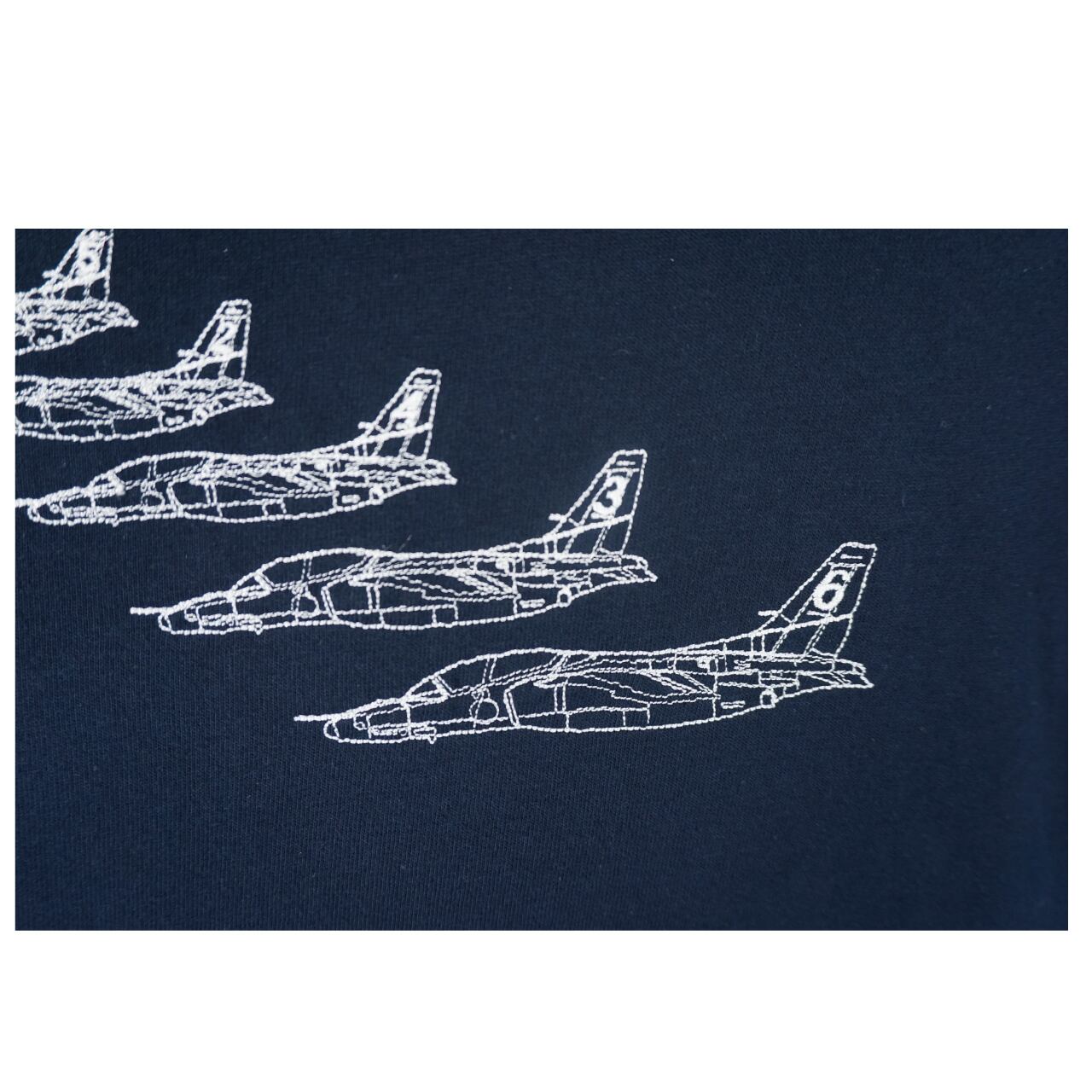刺繍 Tシャツ（ネイビー）② ブルーインパルス 飛行デザイン刺繍 | PAY ID