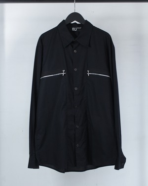 【Caka BLACK】“BILANCIONI JEANS” Zip Pocket Gimmick Vintage L/S Shirt