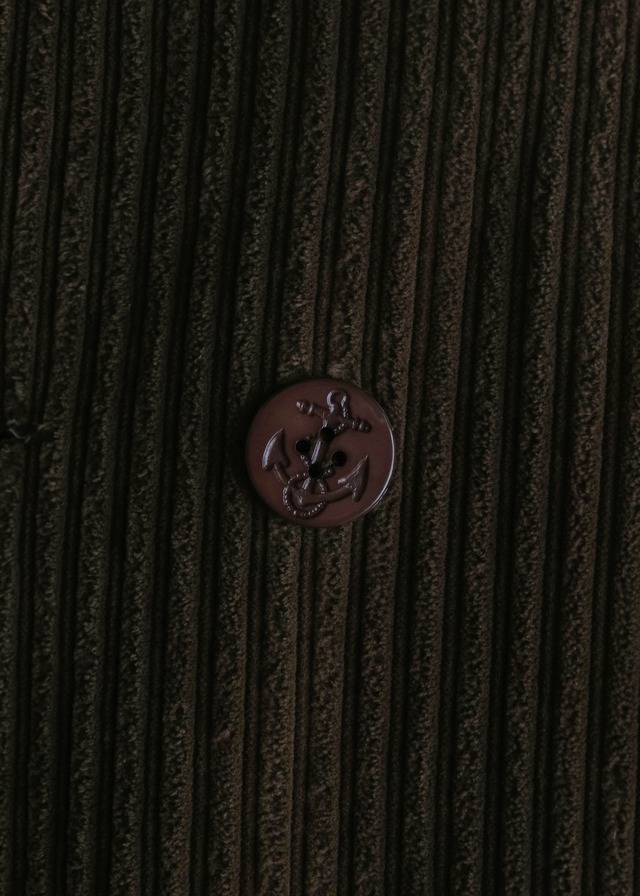 80's euro vintage wide-wale corduroy pea coat