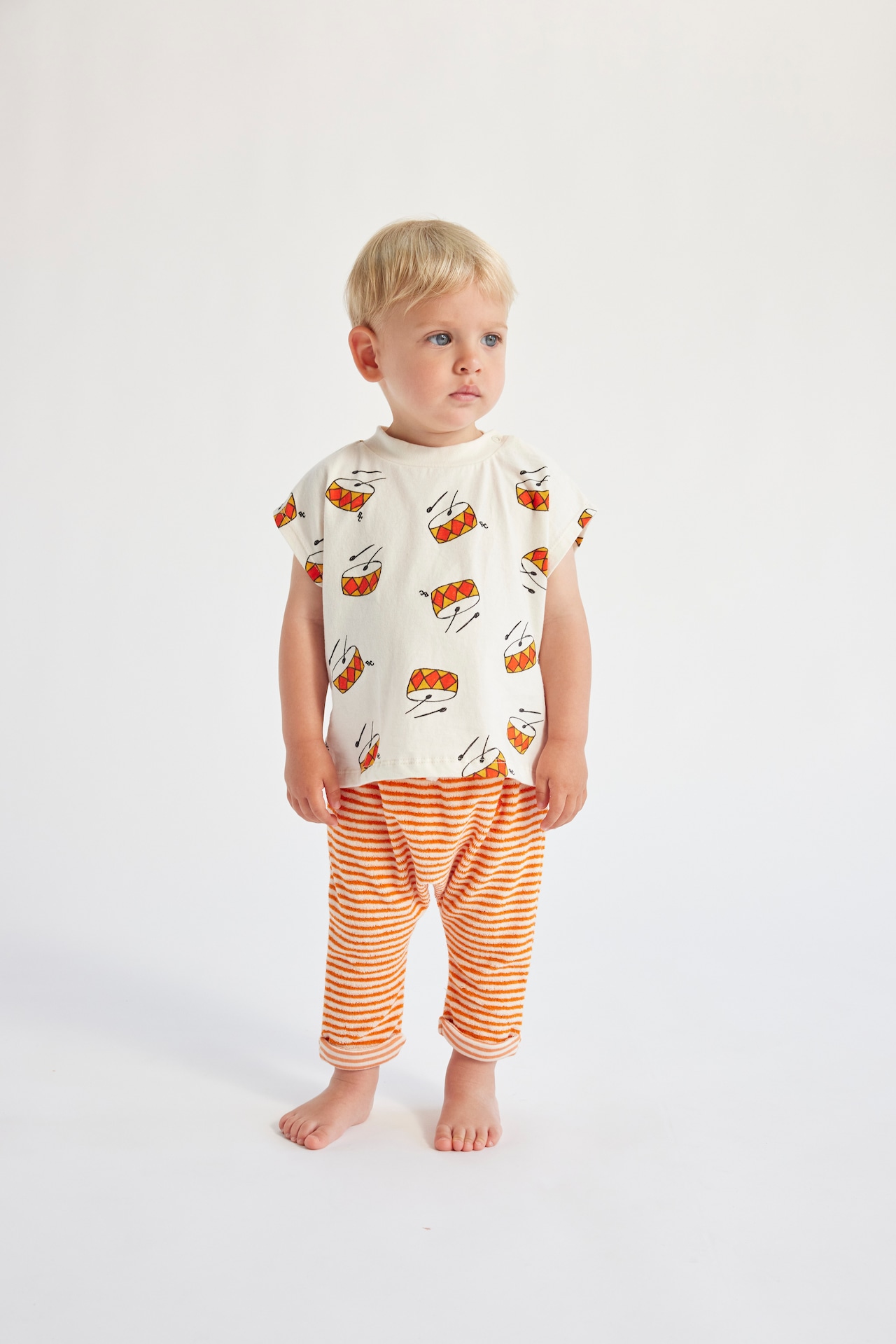 〈 BOBO CHOSES 24SS 〉 Baby Play the Drum all over T-shirt