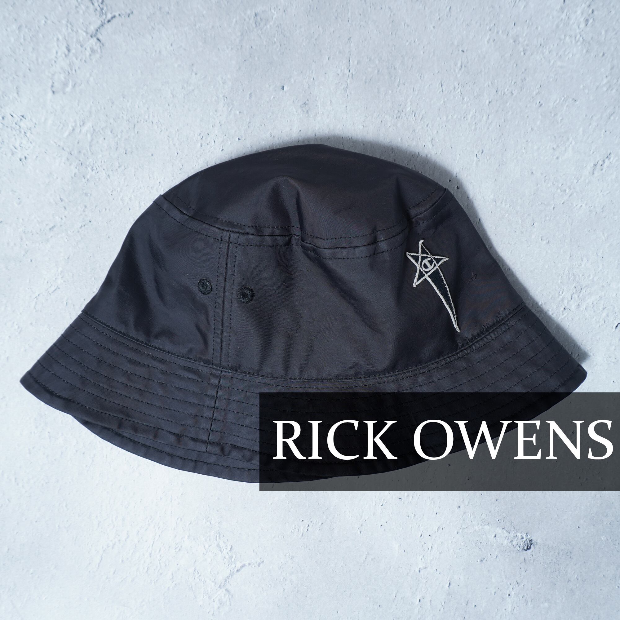 新品 Rick Owens champion バケットハット キャップ ブラック サイズ 