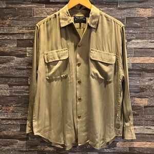 RALPH LAUREN COUNTRY OPENCOLLAR RAYON SHIRT BEIGE 1990'S OLD