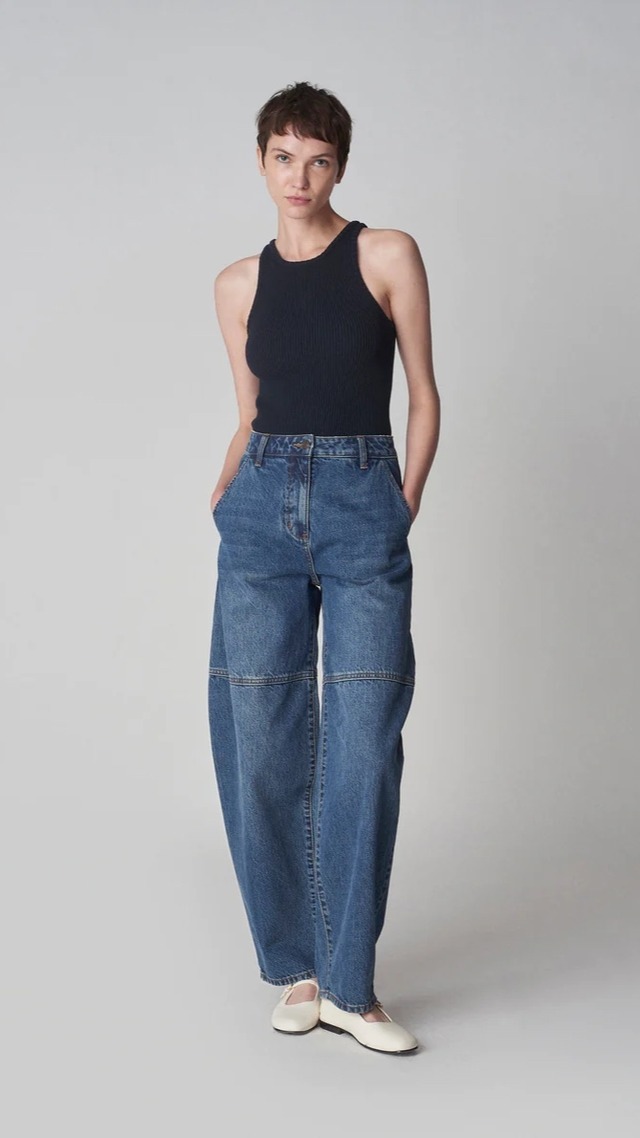 CO -High Waist Balloon Pant in Denim- : BLUE, 再入荷