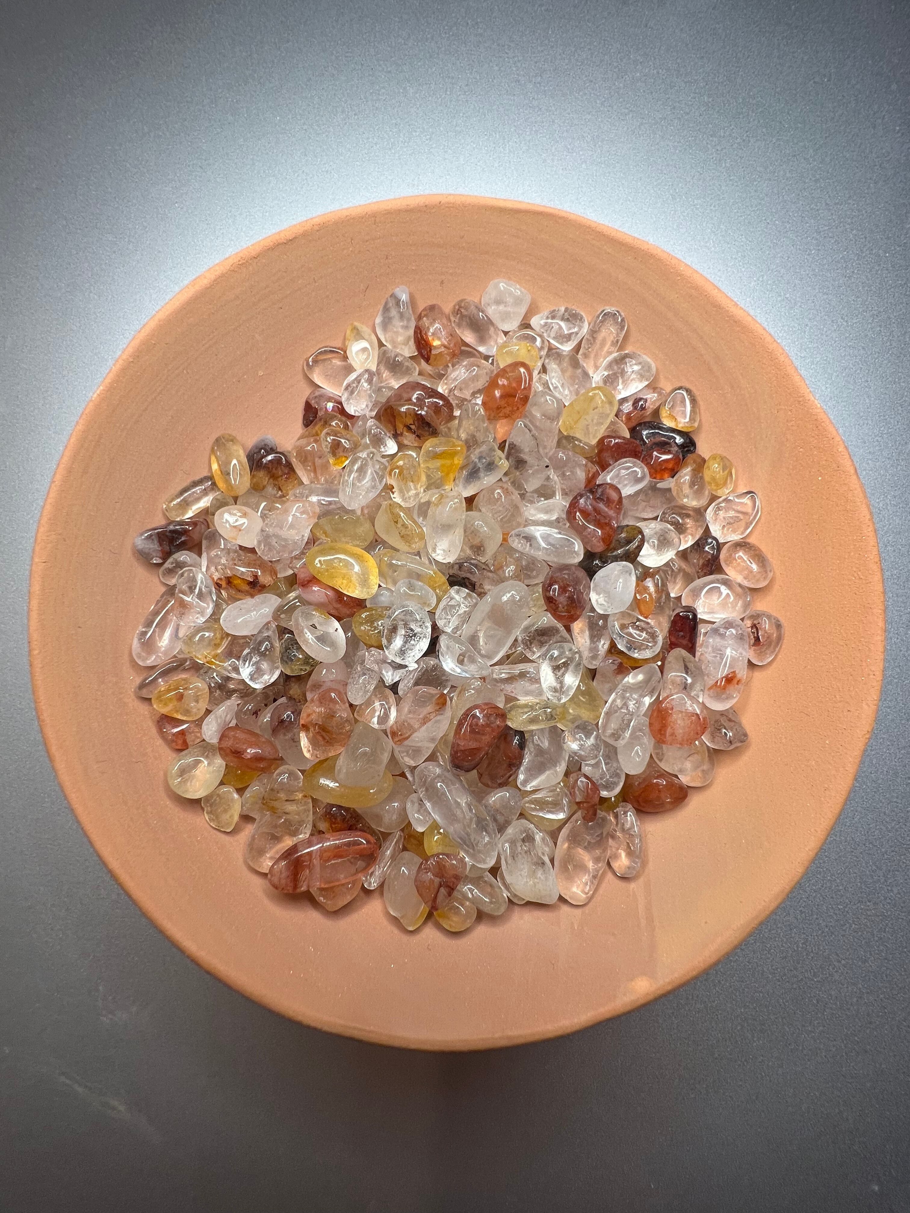 【元気のない振りをやめる】ライモナイトインクリスタル さざれ石 70g強 素焼き皿付