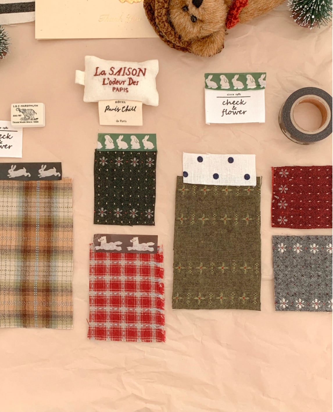 【即納】ウィンターキルト チェック生地23FW