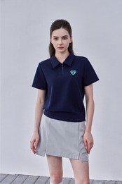 GOXO ゴーエックスオー スマイルハート フラットカラートップ ネイビー