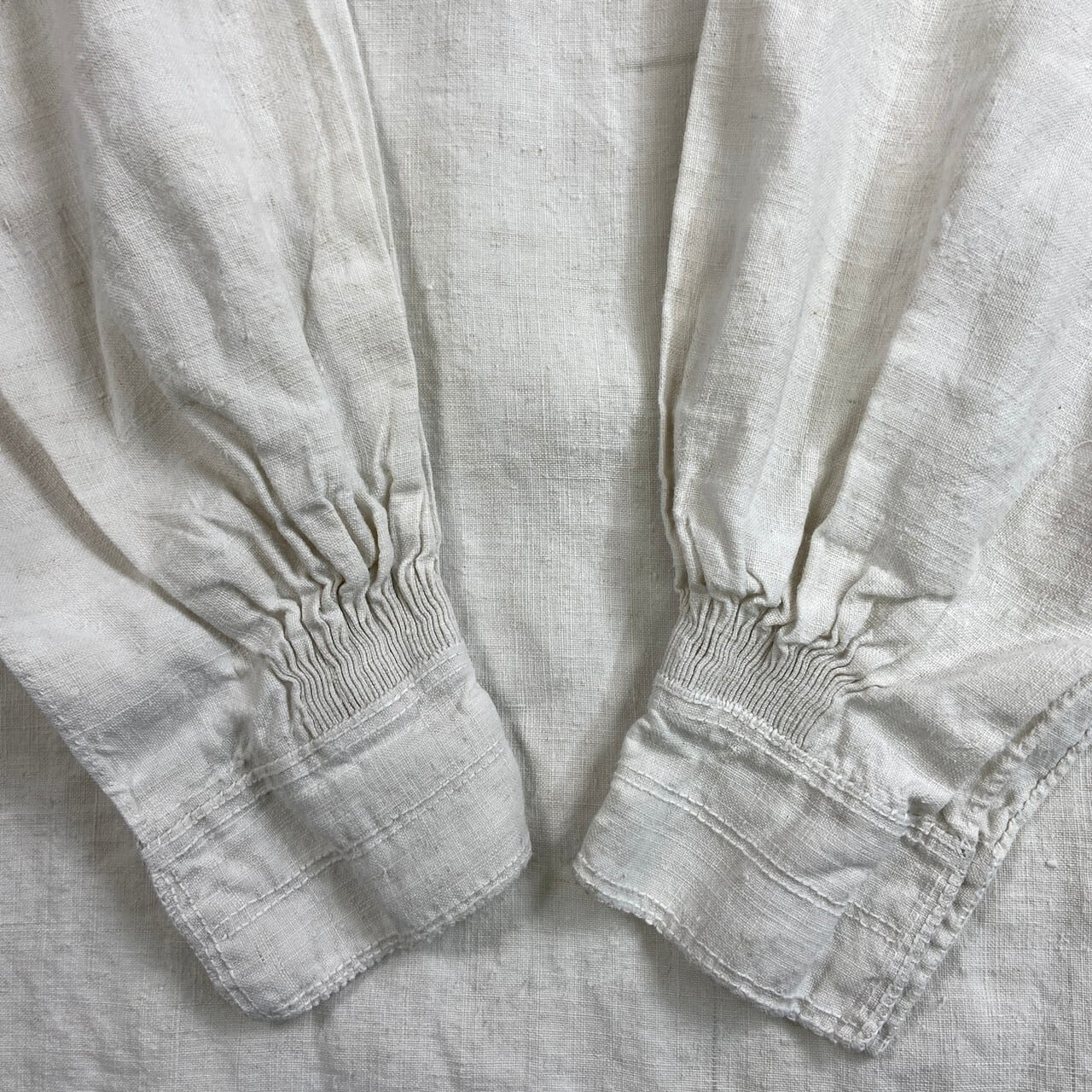 1900年代初頭 アンティーク 王冠刺繍 シャトーリネンスモック