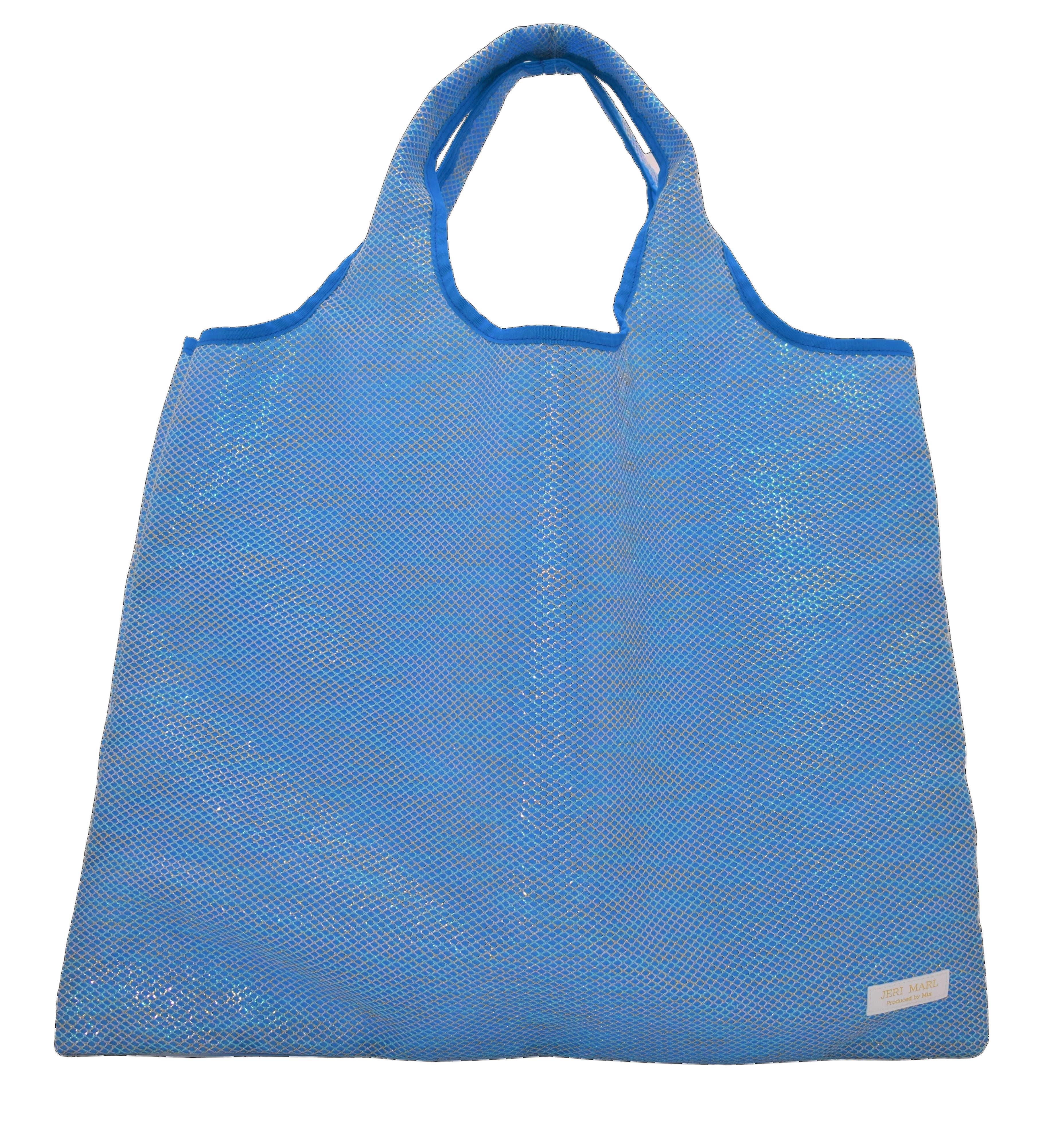 Jeri Marl 撥水 キラキラ 透けない メッシュ ナイロン トート バッグ Lサイズ ブルー 折りたたみ 工房 手作り 日本製 エコパッケージ Mx 0012 154 Base店 mix Online Shop Jeri Marl 撥水 キラキラ 透けない メッシュ ナイロン トート バッグ Lサイズ ブルー 折りたたみ 工房 手作り 日本製 エコパッケージ Mx 0012 154 Base店 mix Online Shop
