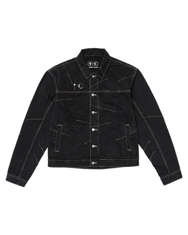 [THUG CLUB] TC Pin Denim Jacket Black 正規品 韓国ブランド 韓国通販 韓国代行 韓国ファッション サグクラブ 日本 店舗