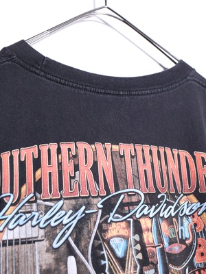 "Harley-Davidson"  XXL over silhouette skull graphic tee