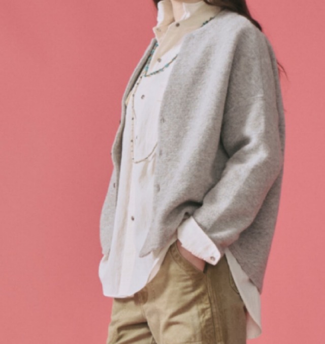 SALE！LE MELANGE ルメランジュ　スライバーニットラメカーディガン　8551101