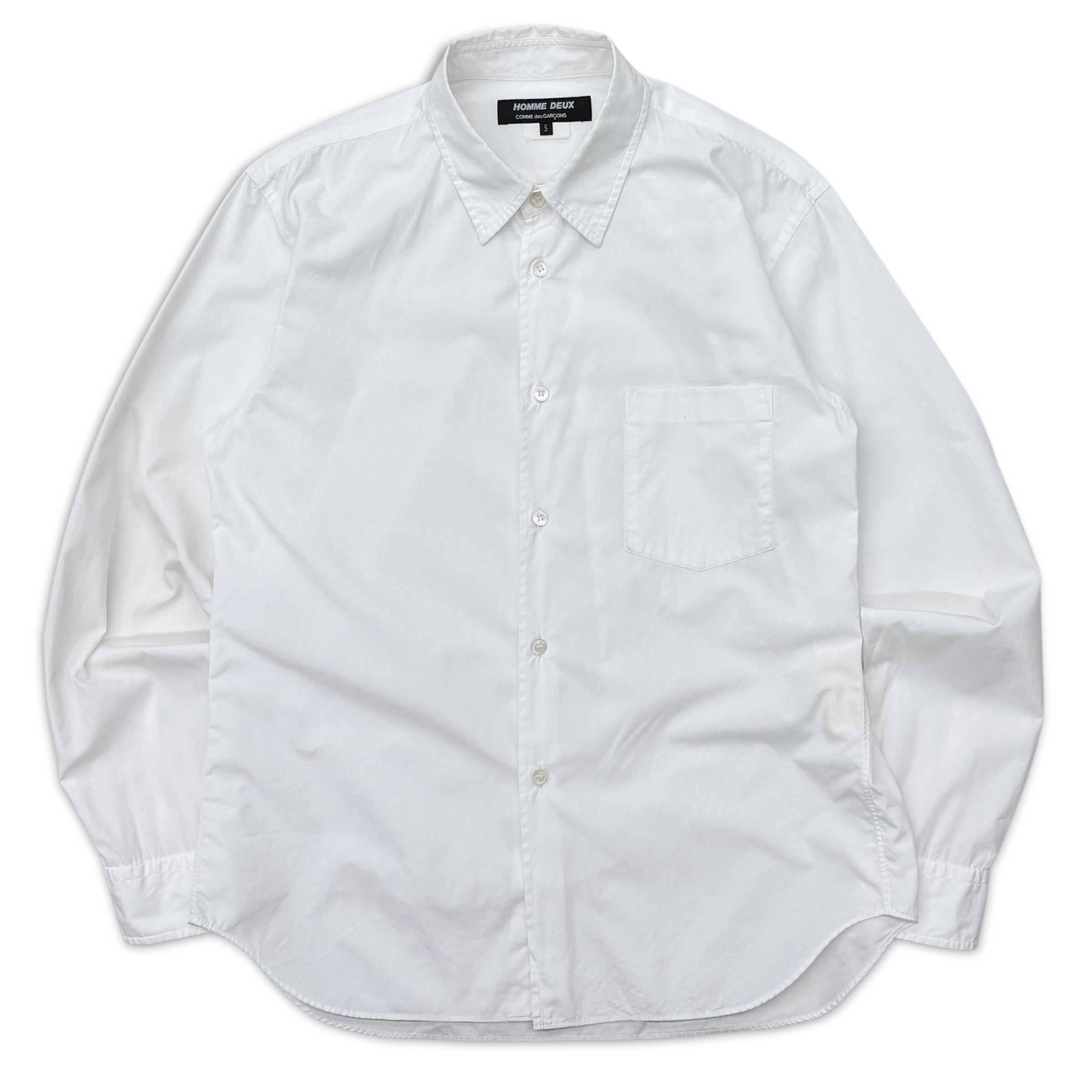 コムデギャルソン　HOMME DEUX 白シャツ　Lサイズ Comme des Garçons HOMME DEUX】コムデギャルソン オムドゥ 白シャツ