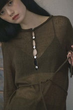 DU260704 Sheer Mohair Button Knit【一部予約商品10月中旬】