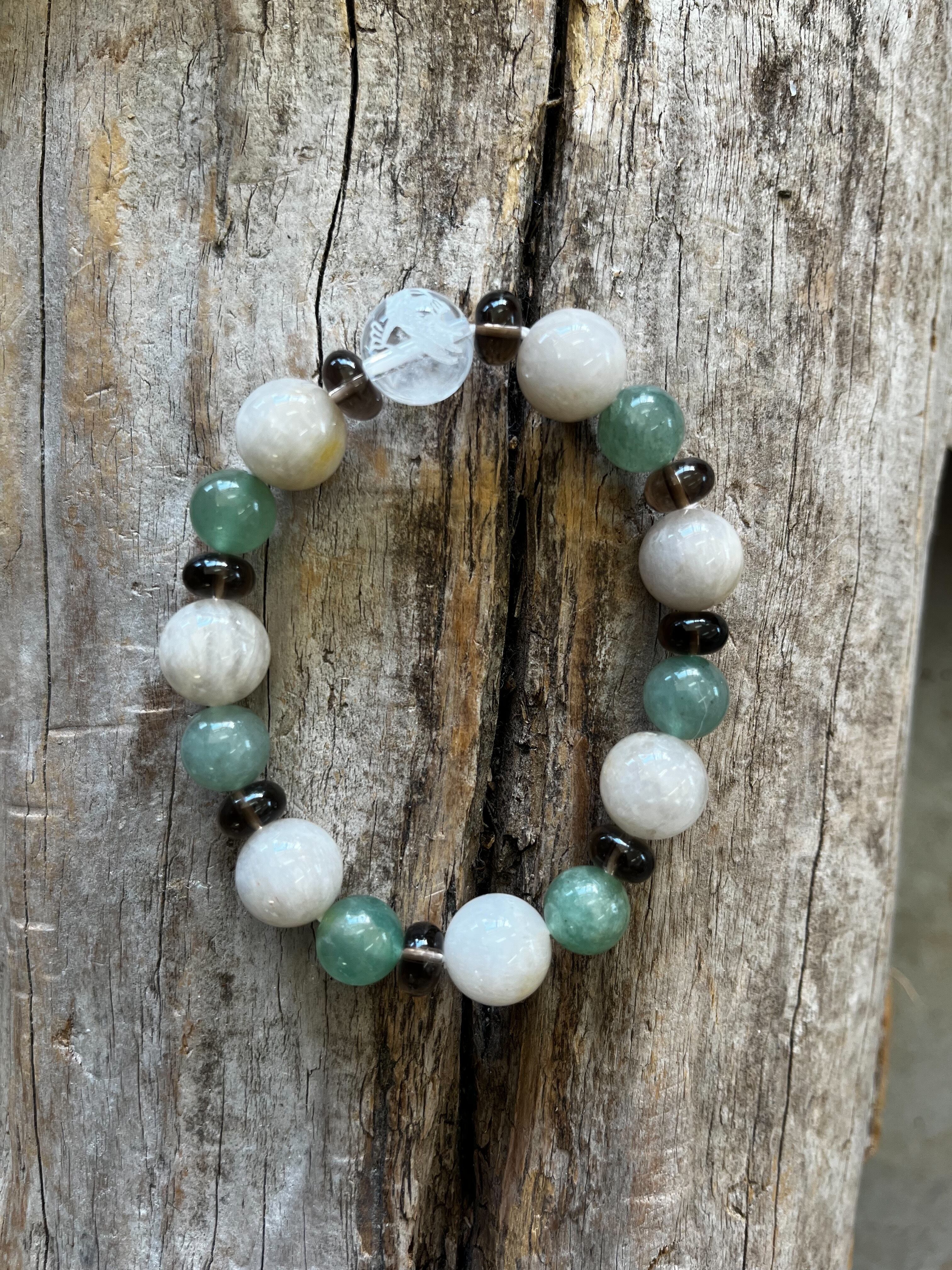 龍神&アベンチュリン&黒水晶ブレスレット | Amour 贈