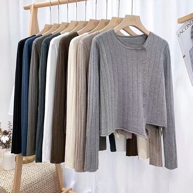 アシンメトリー　変形カーディガン　AJ111-536