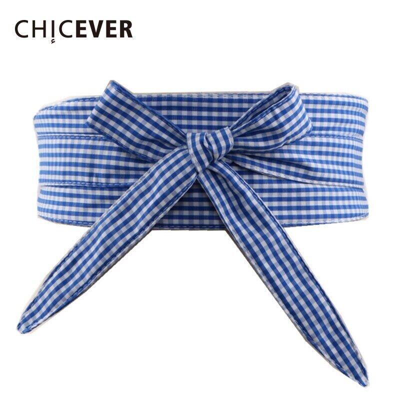 CHICEVERスタイルチェック柄ベルトレディースカマーバンド2020春夏ボウベルトアクセサリー12cm リボン スプリング 春物 サマー 夏物 ハーネス 6base515544531069