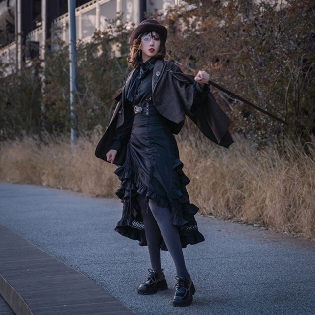 SEASONZ パンクファッション 蒸気大陸 スチームパンク ジャケット ケープ ２Way 舞台衣装 イベント 撮影会