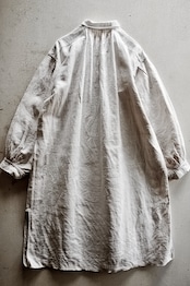 1900s フランス 清貧の画家へ 手織りシャンブルリネンによるグランパシャツ アンティーク