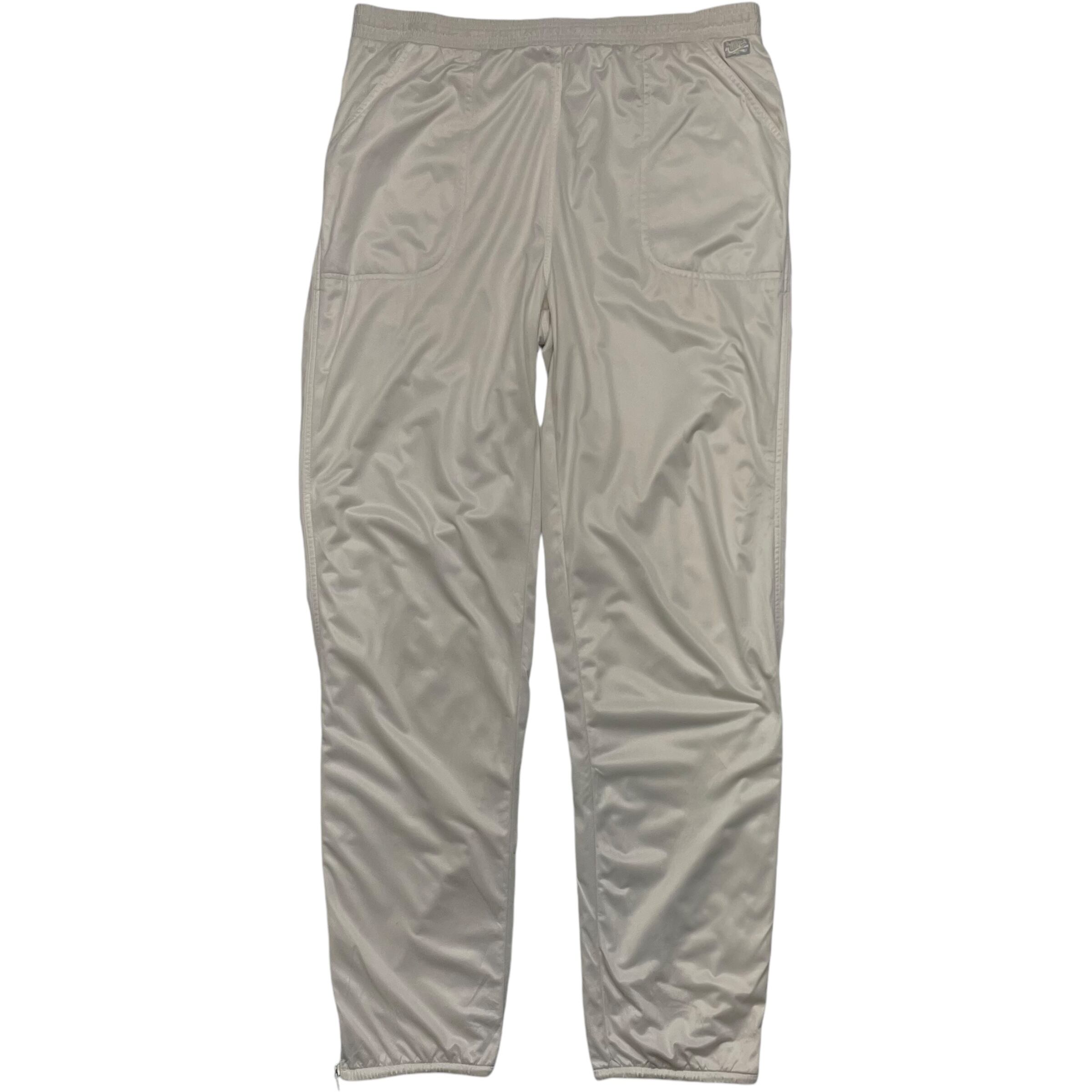 《実寸 W35L31》 NIKE ナイキ トラックパンツ ホワイト 80年代 vintage no.4578