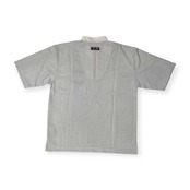 SIMPSON シンプソン ロゴワッペン付き ボーダー柄 ハーフジップ 半袖Tシャツ サイズ M /メンズ/ホワイト