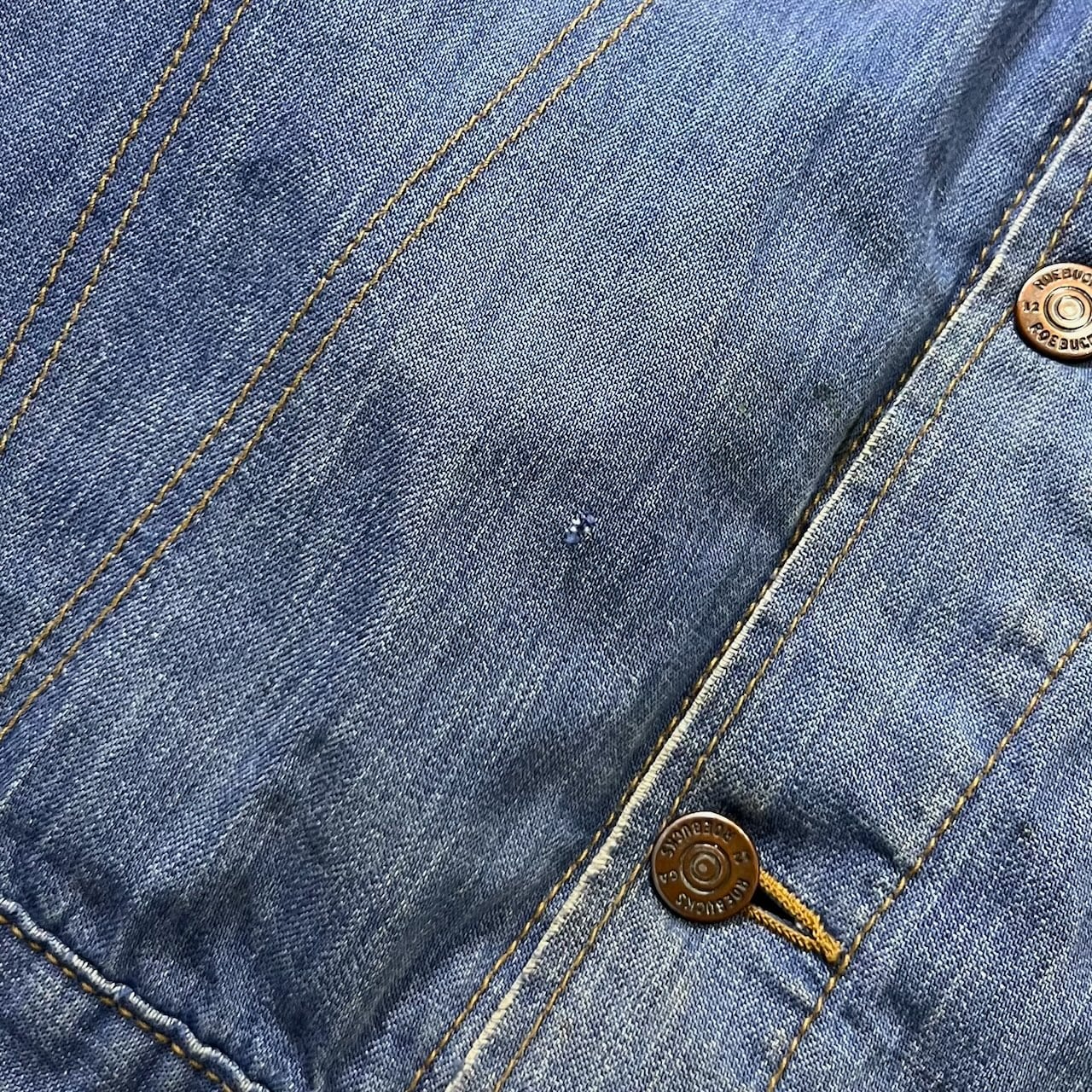 た*き様 70's ～ Sears コーデュロイ襟 デニム ジャケット USED 70s Sears コーデュロイ襟 デニムジャケット XL