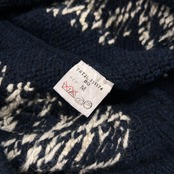 NEWYOKER ニューヨーカー ノルディック 結晶柄 アルパカ混 ウールニットセーター サイズ M /ネイビー/レディース