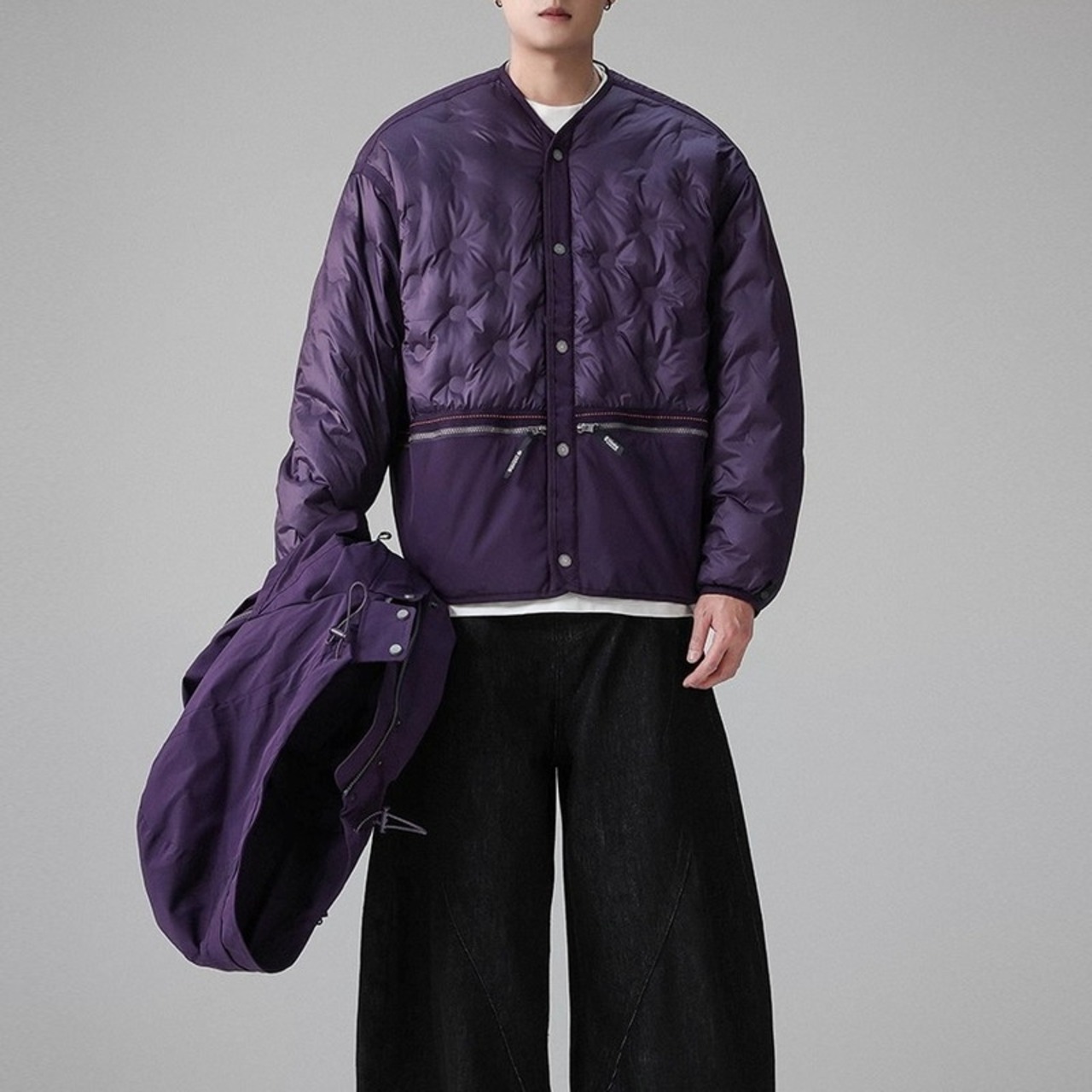 Zip-up Hip-length Padded Jacket ◇2color H0995