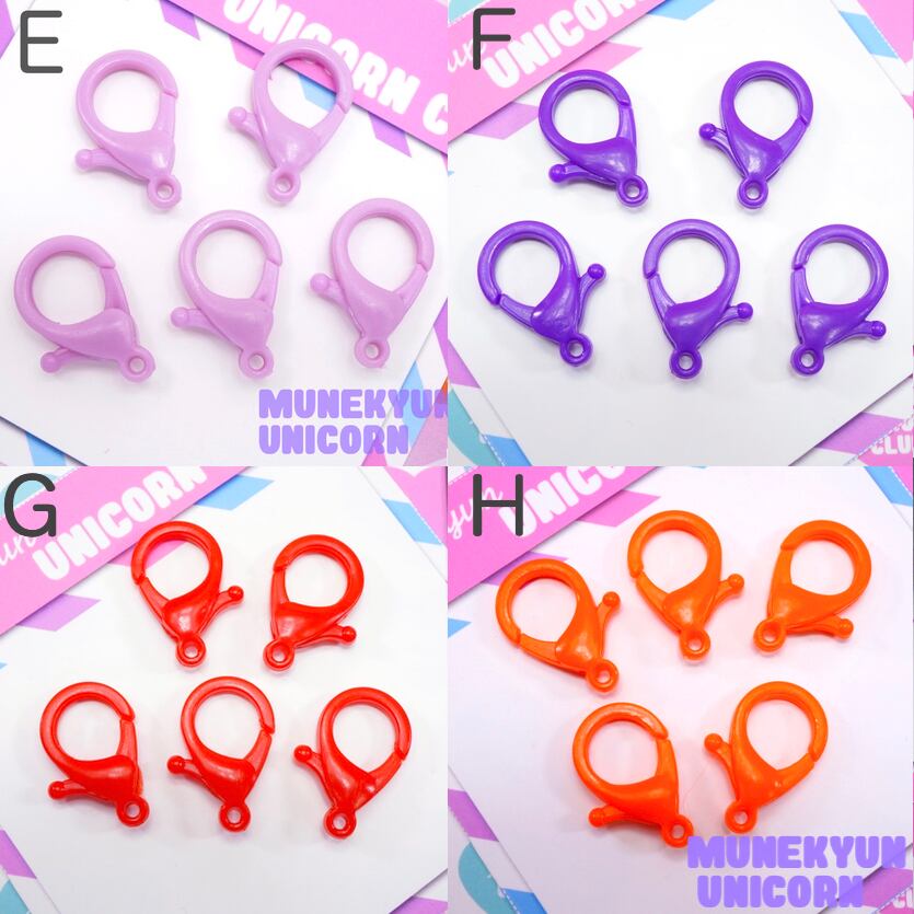 カンカン出品です O175【30個セット】プラスチック カニカンS 30個セット | デコパーツと