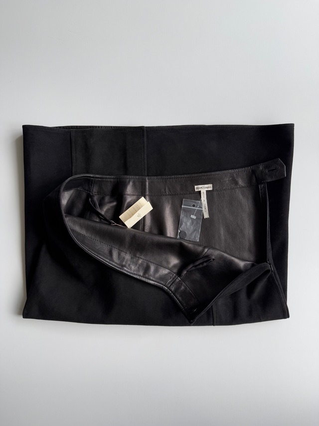 FW2003 HERMES BY MARGIELA LEATHER SKIRT