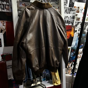 90's LEATHER CARDIGAN JACKET