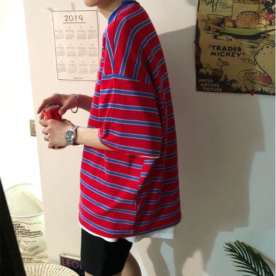 全4色 ボーダー Tシャツ カットソー 半袖 バイカラー カジュアル