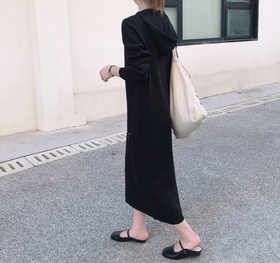 フードニットワンピース　AJ1050-9040