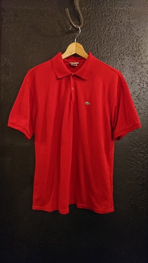 MADE IN FRANCE LACOSTE POLO SHIRT Red Color ①