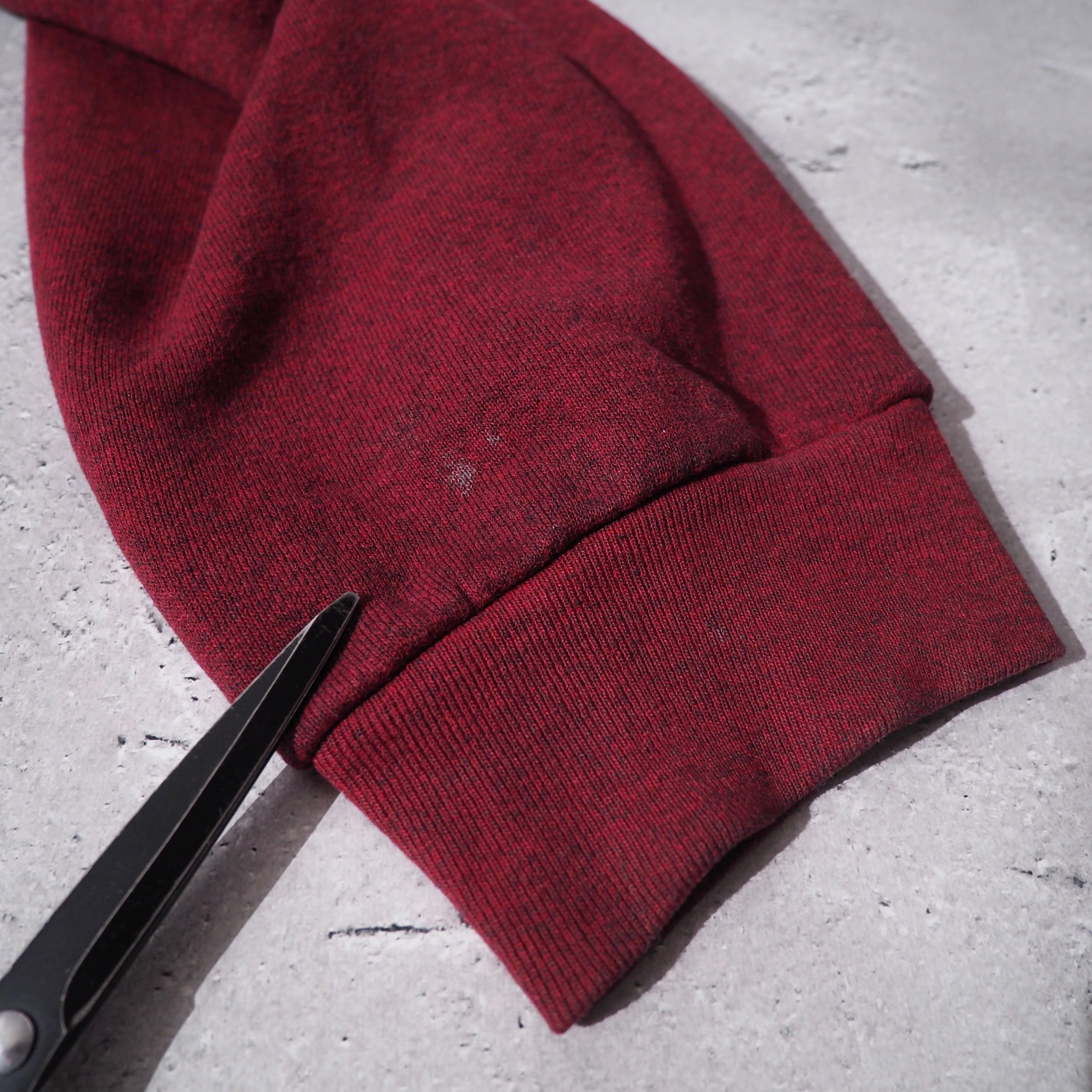 " Wilson " Beautiful Dark Bordeaux Piece Dyeing Over silhouette sweat shirt