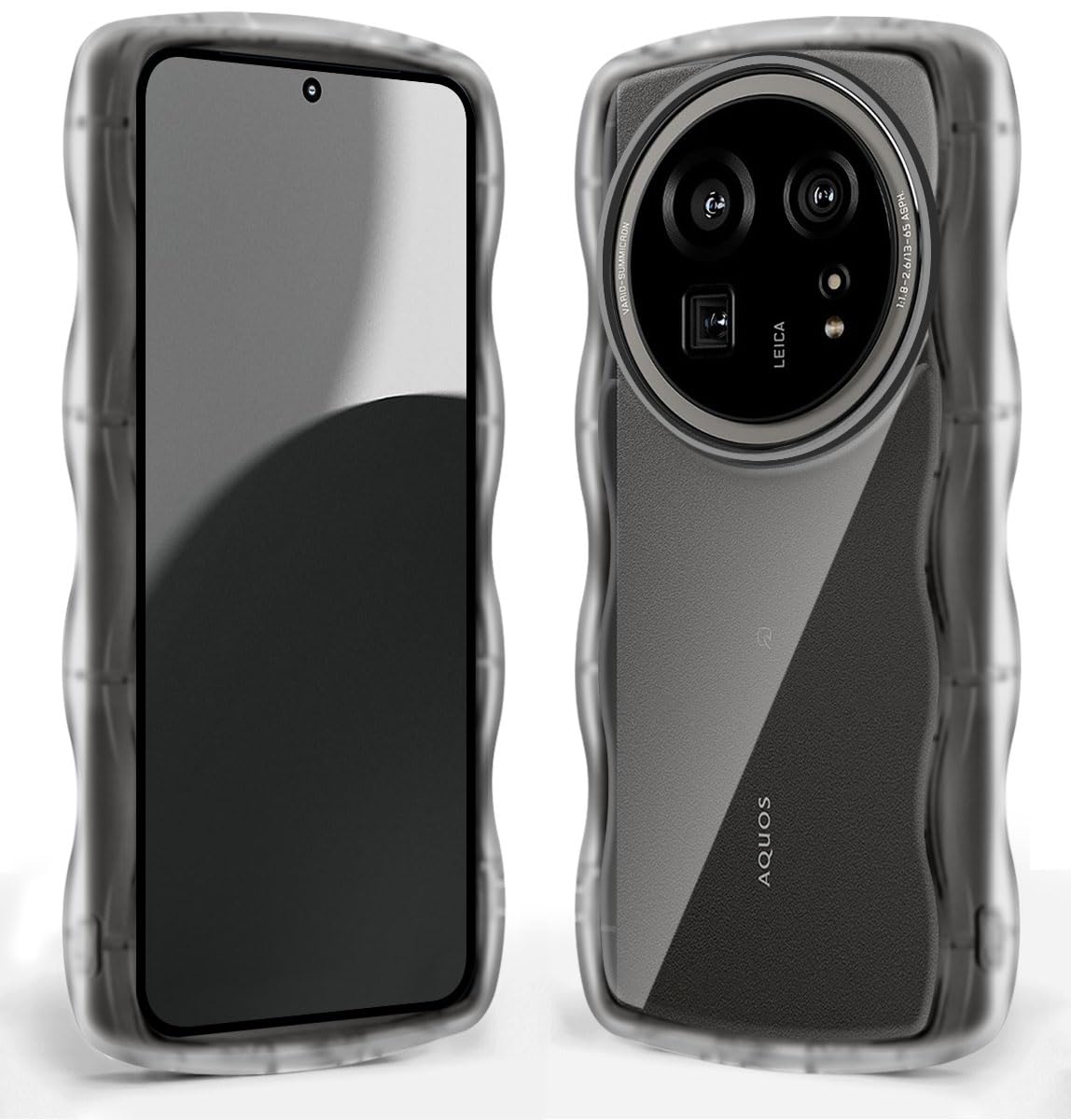 AQUOS R9 Pro SH-54E ケース クリア 耐衝撃 AQUOS R9 Pro カバー 女性用 女子向け 人気 薄型 軽量 透明 TPU スマホケース ワイヤレス充電対応 ストラップホール付き(透明)