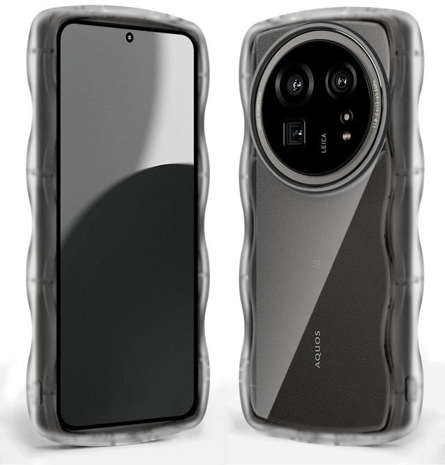 AQUOS R9 Pro SH-54E ケース クリア 耐衝撃 AQUOS R9 Pro カバー 女性用 女子向け 人気 薄型 軽量 透明 TPU スマホケース ワイヤレス充電対応 ストラップホール付き(透明)