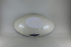 草花紋楕円鉢（宗山窯）