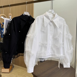 チュールパールブラウス A3323