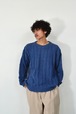 90s USA made cable cotton knit sweater