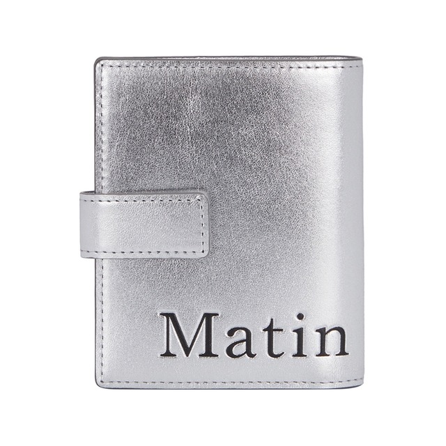 [Matin Kim] MATIN KIM BASIC WALLET IN SILVER 正規品 韓国 ブランド 韓国ファッション 韓国代行