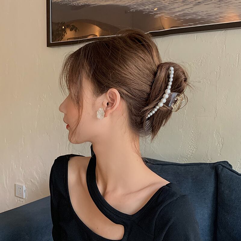 パールヘアピン バックアクセサリー 大きめサイズ 真珠 ブラック・アイド・ピーズ11169604258