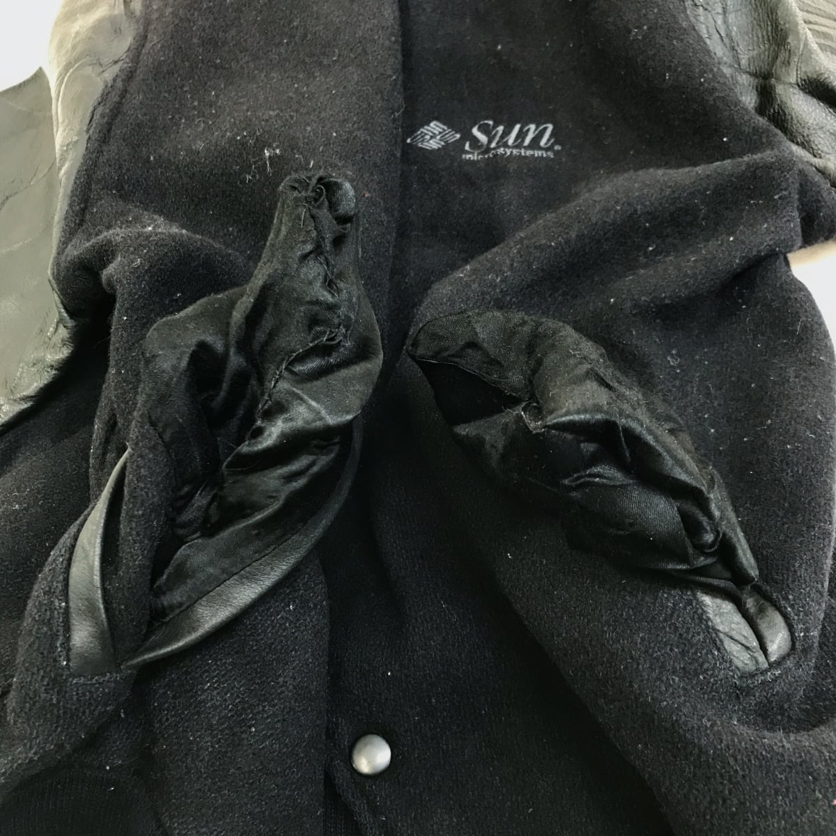 MAC MURRAY 90年代 USA製 袖革スタジャン ベースボール ジャケット