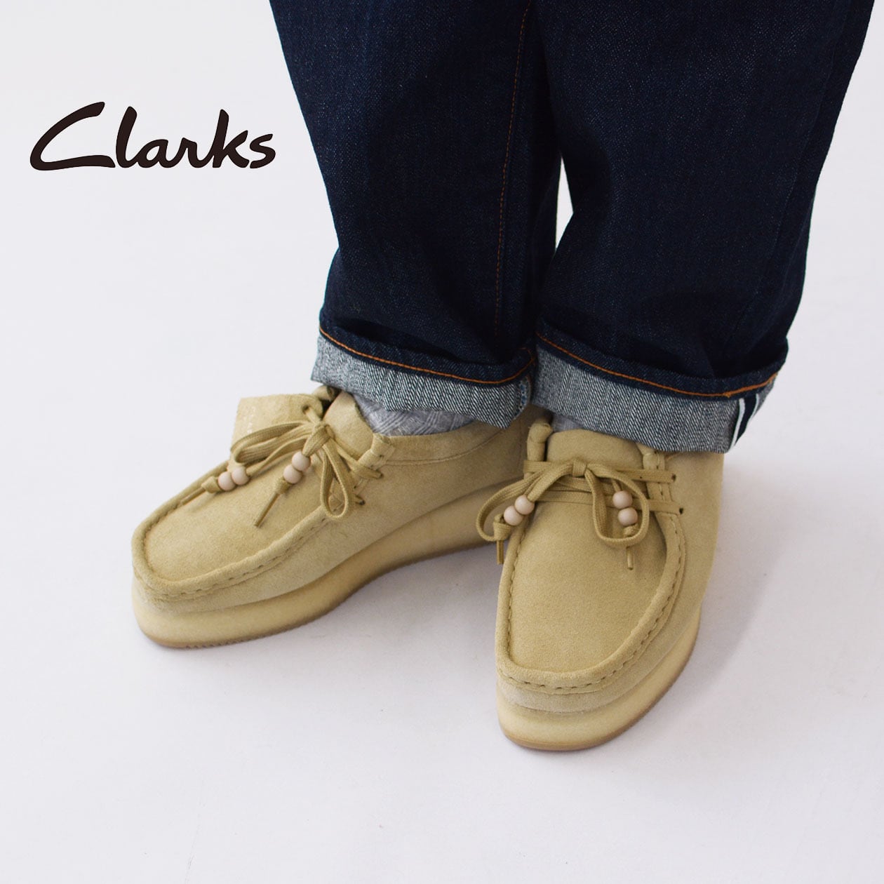 CLARKS(クラークス)ワラビー モカシン シューズ スタンダード クレープ