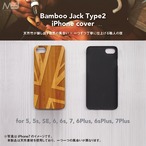 iPhone用 天然竹ユニオンジャックスマホカバー Bamboo Jack  Type2