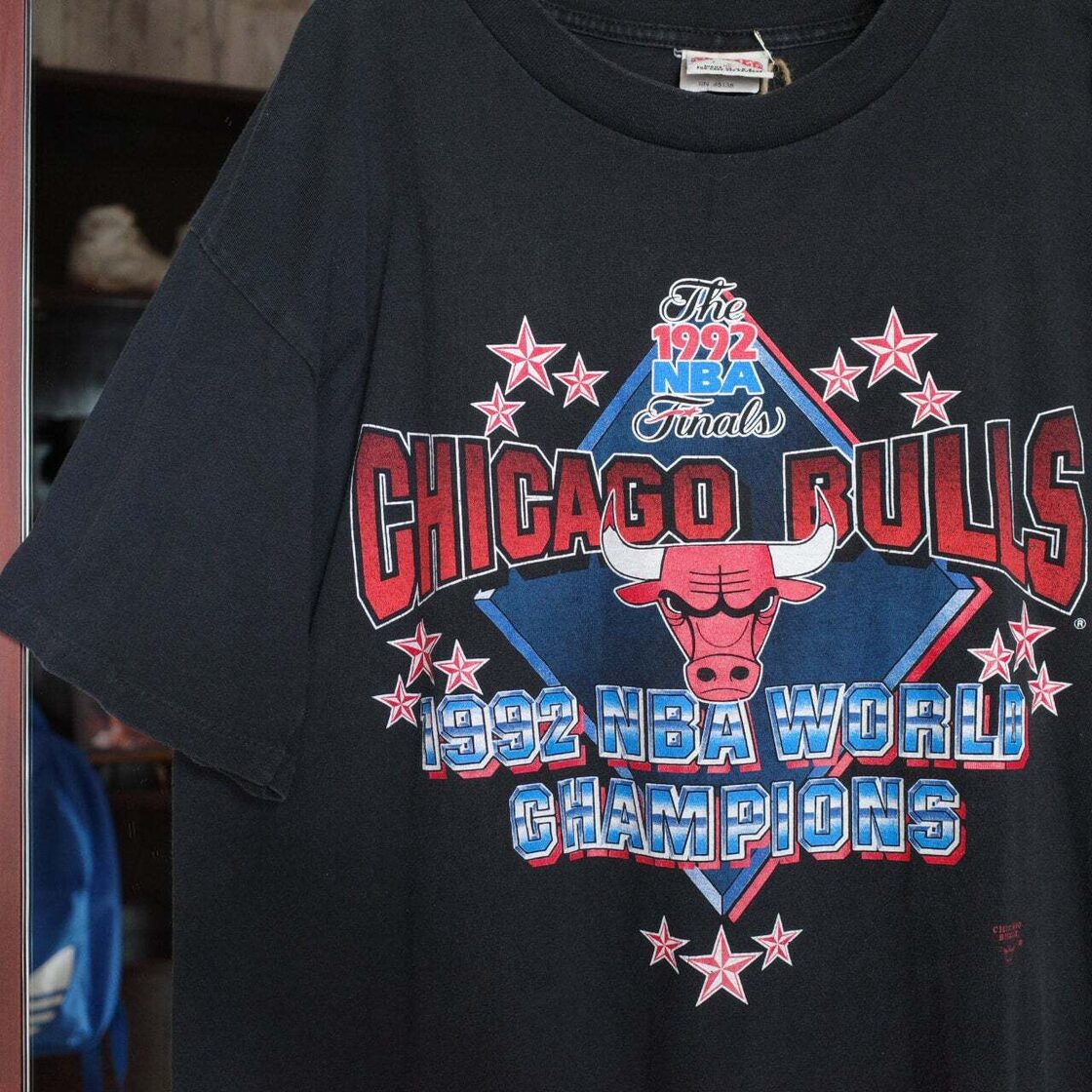 USA製 90s CHICAGO BULLS 1992 NBA champions NUTMEG シカゴ ブルズ T 
