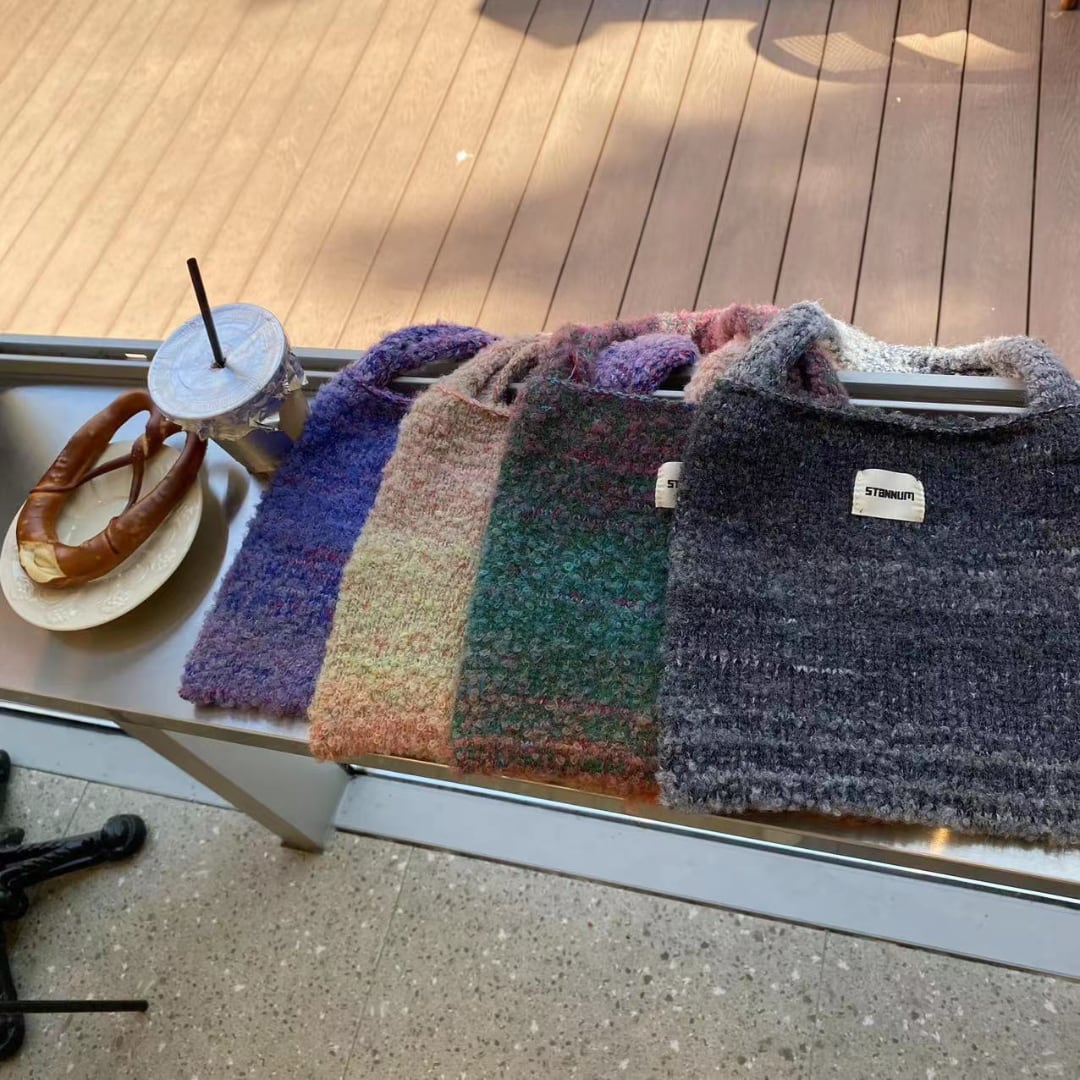 cute gradient small tote bag