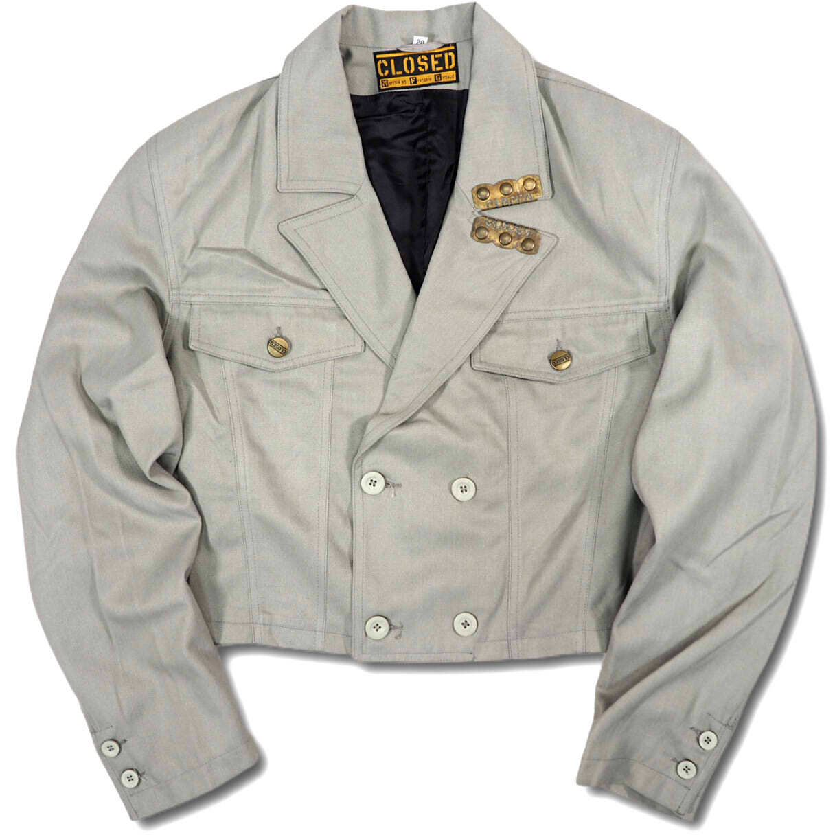 未使用デッド 80年代 ヴィンテージM.F.G ジルボー デニムジャケット　L黒袖丈59cm