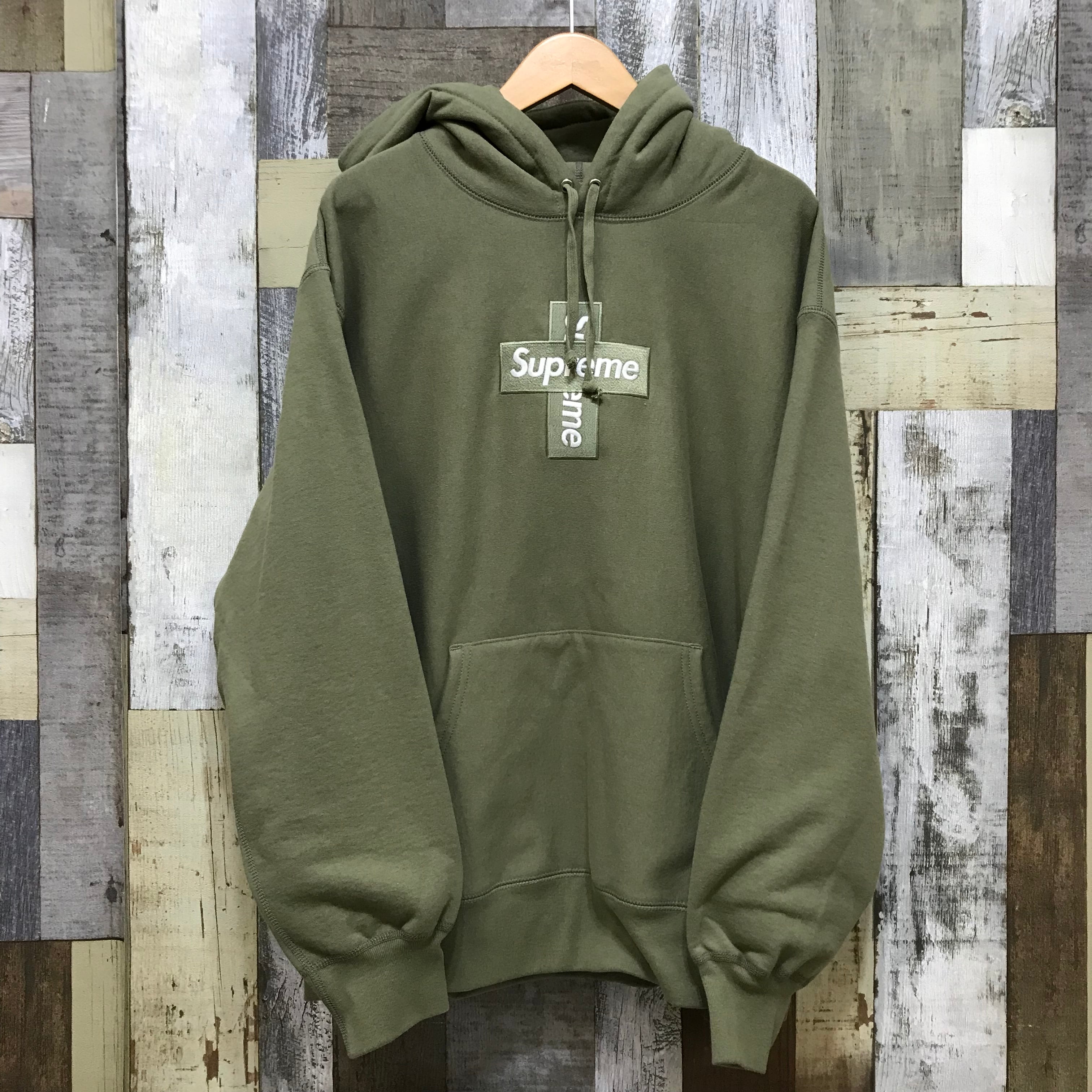 0913 Supreme シュプリーム Cross Box Logo Hooded Sweatshirt クロス